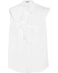 Белая блуза с коротким рукавом от Jil Sander