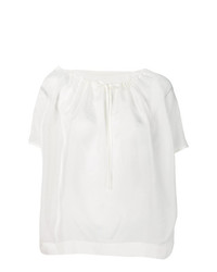 Белая блуза с коротким рукавом от Knott