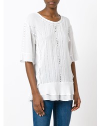 Белая блуза с коротким рукавом от IRO