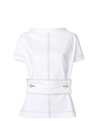 Белая блуза с коротким рукавом от Marni