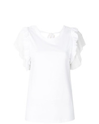 Белая блуза с коротким рукавом от N°21