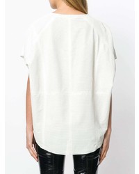 Белая блуза с коротким рукавом от Drome