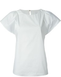 Белая блуза с коротким рукавом от RED Valentino