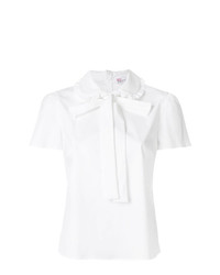 Белая блуза с коротким рукавом от RED Valentino