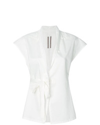 Белая блуза с коротким рукавом от Rick Owens