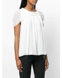 Белая блуза с коротким рукавом от Lanvin