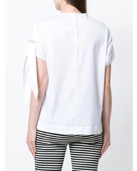 Белая блуза с коротким рукавом от Fay