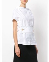 Белая блуза с коротким рукавом от Marni