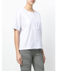 Белая блуза с коротким рукавом от Fay