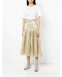 Белая блуза с коротким рукавом от Nehera