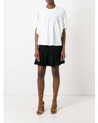 Белая блуза с коротким рукавом от Chloé