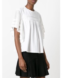 Белая блуза с коротким рукавом от Chloé