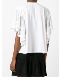 Белая блуза с коротким рукавом от Chloé