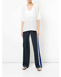 Белая блуза с коротким рукавом от Kacey Devlin