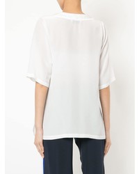 Белая блуза с коротким рукавом от Kacey Devlin