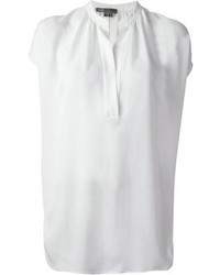 Белая блуза с коротким рукавом от Vince