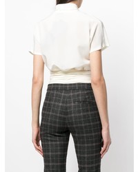 Белая блуза с коротким рукавом от Etro