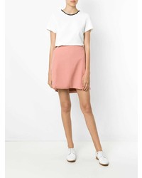 Белая блуза с коротким рукавом от Egrey