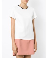 Белая блуза с коротким рукавом от Egrey