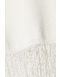 Белая блузка c бахромой от Edun