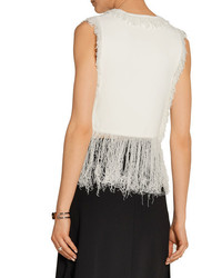Белая блузка c бахромой от Edun