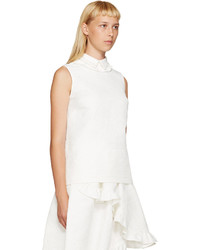 Белая блузка из бисера от Simone Rocha