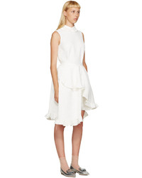 Белая блузка из бисера от Simone Rocha