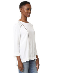 Белая блузка крючком от Suncoo