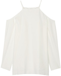 Белая блузка с вырезом от The Row
