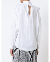Белая блузка с вышивкой от DELPOZO