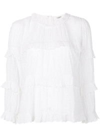 Белая блузка с вышивкой от Etoile Isabel Marant