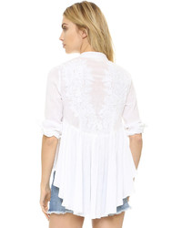 Белая блузка с вышивкой от Mara Hoffman