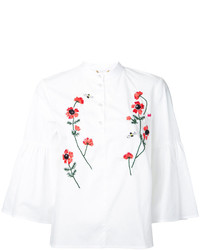 Белая блузка с вышивкой от Muveil