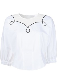 Белая блузка с вышивкой от Rachel Comey