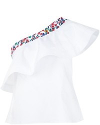Белая блузка с вышивкой от Saloni