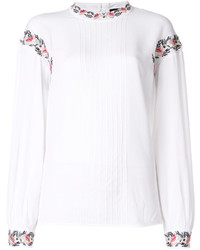 Белая блузка с вышивкой от Steffen Schraut