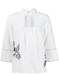 Белая блузка с вышивкой от Suno