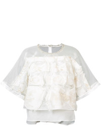 Белая блузка с вышивкой от Tsumori Chisato