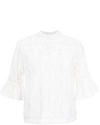Белая блузка с вышивкой от Ulla Johnson