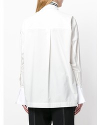 Белая блузка с длинным рукавом с вышивкой от Philosophy di Lorenzo Serafini