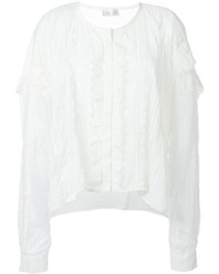 Белая блузка с длинным рукавом с рюшами от Faith Connexion
