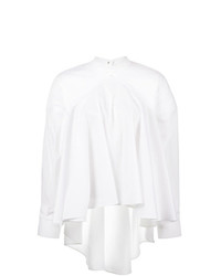 Белая блузка с длинным рукавом со складками от Esteban Cortazar