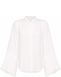 Белая блузка с длинным рукавом от ADAM by Adam Lippes