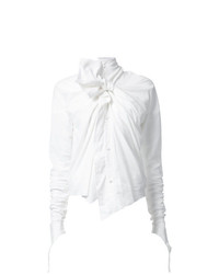 Белая блузка с длинным рукавом от Aganovich