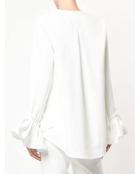 Белая блузка с длинным рукавом от White Story