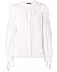 Белая блузка с длинным рукавом от Alexander McQueen