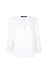 Белая блузка с длинным рукавом от Andrea Marques