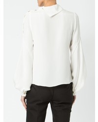 Белая блузка с длинным рукавом от Peter Pilotto