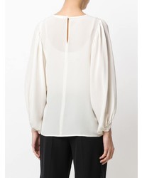 Белая блузка с длинным рукавом от Semicouture