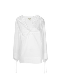 Белая блузка с длинным рукавом от Belize Officiel